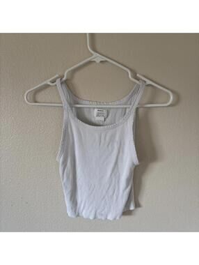 RVCA Women’s White Cropped Tank Top